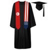 72 Inch Tunisia Flag and USA Flag Graduation Sash Unisex