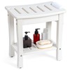 FLYJOE Shower Bench for Shaving Legs, Waterproof HDPE Chair Seat