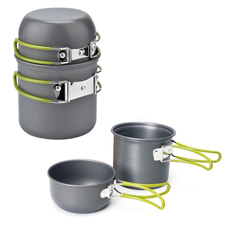 Camping Cookware Set Portable Camp Pot Aluminum Alloy Cooking Pot