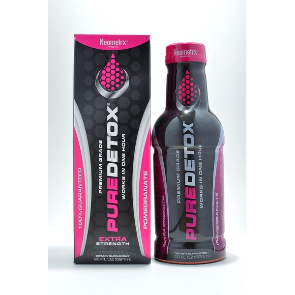 Detox Pure Neometrx Same-Day Extra Strength Detox Drink, Pomegranate Flavor, 20 Fl Oz