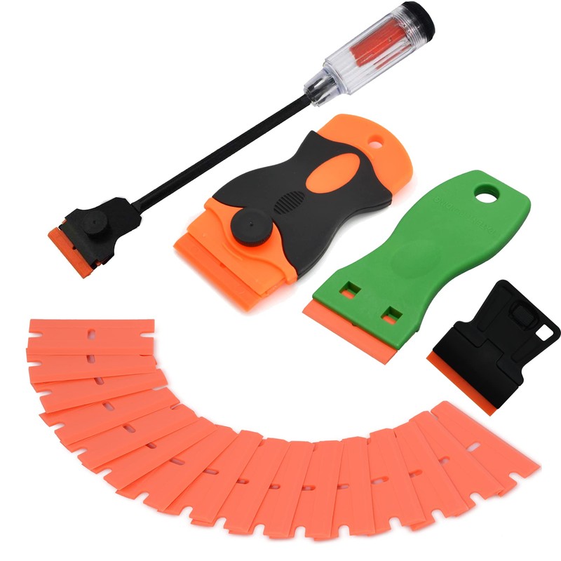 FOSHIO Pack of 600 Scraper Plastic Replacement Blades, Razor Blades,