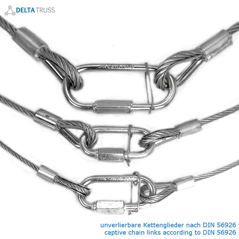 10 x Safety Catch Rope/Safety/Safety Rope Manufactured According to DGUV