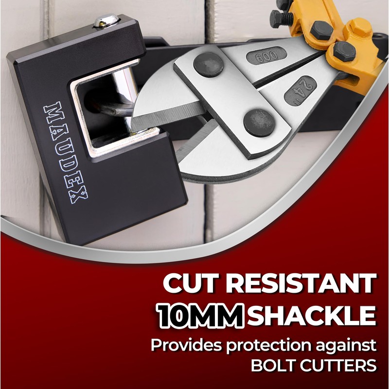 Maudex® RZB75 Heavy Duty Container Padlock with 3 Keys - 10 mm