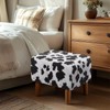 Hechitok Cow Print Ottoman Covers Slipcover Rectangle Form Fit Stretch