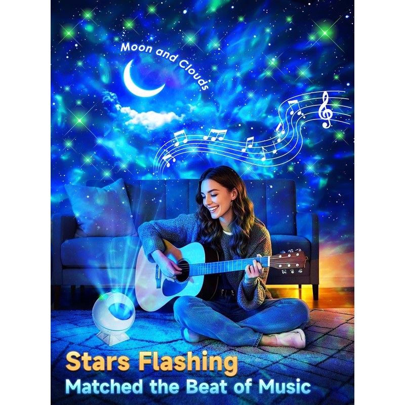 One Fire Galaxy Light Projector, 42 Colors Star Projector Galaxy