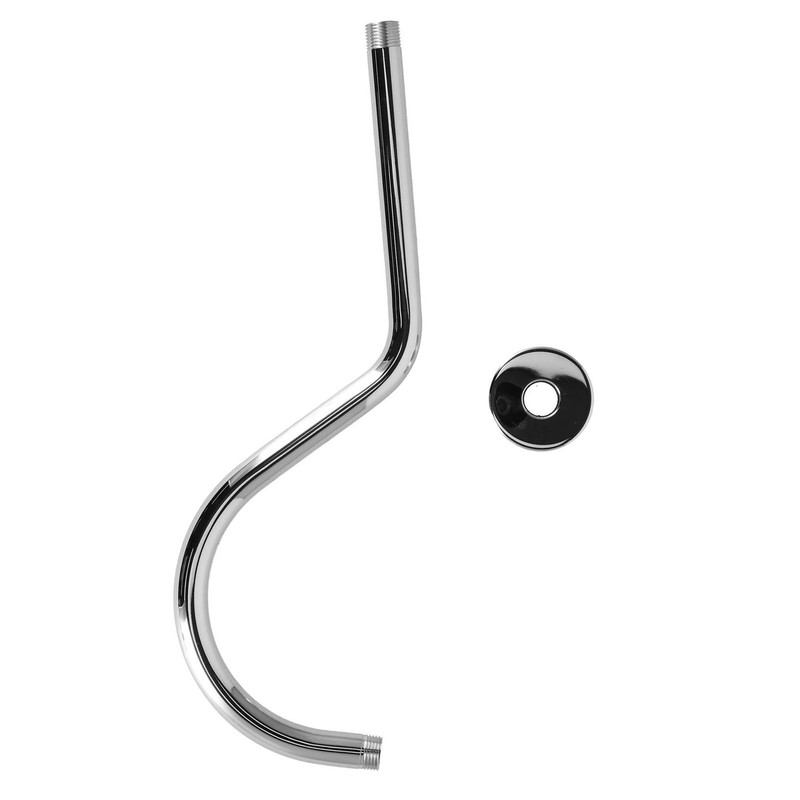 17in Shower Pipe Extension Brushed Stainless Steel S Shaped NPT