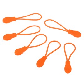 PATIKIL Zipper Pulls Replacement, 10 Pack Extension Cord Handle Fix Tab Tag Extender Fixer Puller Head for Luggage Backpacks Jackets, Orange