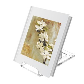 TERDEWE 10 Pack Acrylic Book Stand for Display Adjustable Clear Display Holder Easel Collector Stand for Home Office Back to School Comic Album CD Magazine Postcard Artworks (4.2 x 4.3 x 2.35 Inch)