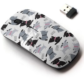 2.4G Wireless Mouse with Cute Pattern Design for All Laptops and Desktops with Nano Receiver - Cute Dogs Animal