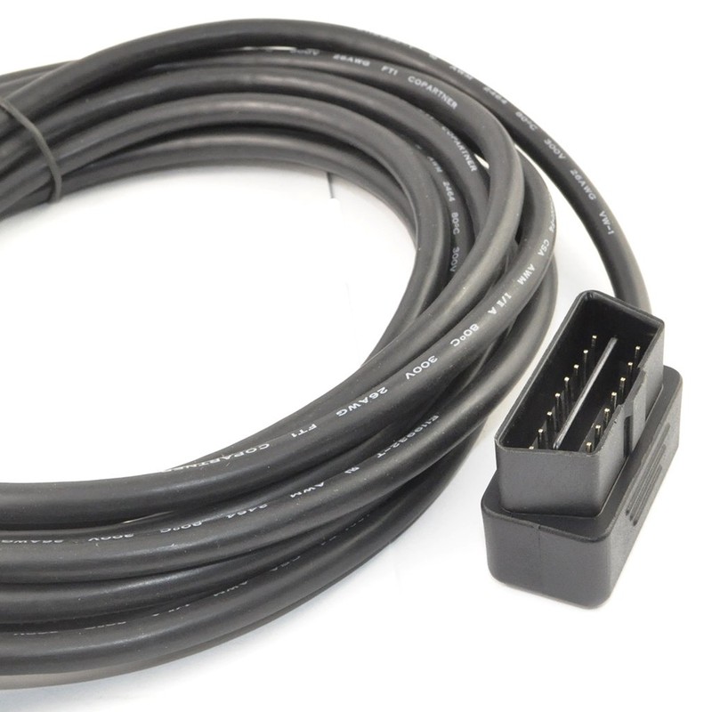 OLLGEN 5M/16.4ft OBD II Cable OBD2 16 Pin Right/Left Angle