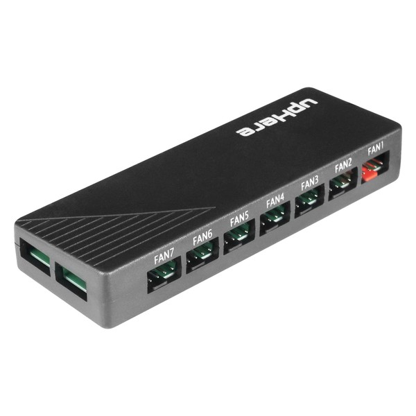upHere FH07 Fan Hub, 7 Ports, PWM Compatible, Sata Power
