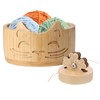 Lvjkes Yarn Bowl, 17 x 10 cm Wooden Cat Ear
