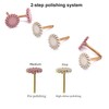 Angzhili 6Pcs Dental Composite Resin Polishing Wheel,14mm Diamond Impregnated 2-Step