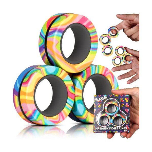 BunMo Fidget Toys - Magnetic Fidget Rings Fidget Toy. The