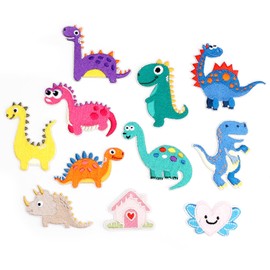 11 Stück Dinosaurier Patches Flicken zum Aufbügeln, Aufnäher Bestickt Bügelflicken für Kinder, Patches oder Aufnähen, Dekorative Bügelsticker für Kleidung, Hosen, Taschen, Jeans, DIY-Zubehör