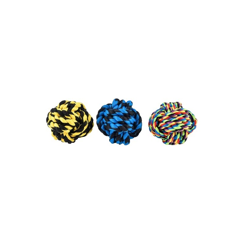 Multipet Nuts for Knots Ball Medium Dog Toy, Assorted 4