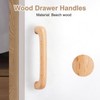 MOROBOR Wooden Cabinet Handles Solid Wooden Drawer Pull 96mm Hole