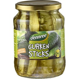 dennree Cucumber Sticks in Glass (670 g) - Organic