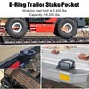 Heavy-Duty Trailer Stake Pocket D Rings with Anti-Loss Cord, Adjustable