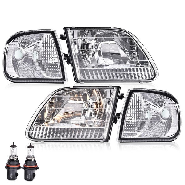 Headlights Headlamp Assembly Faros Conjunto De Faros Compatible with Ford