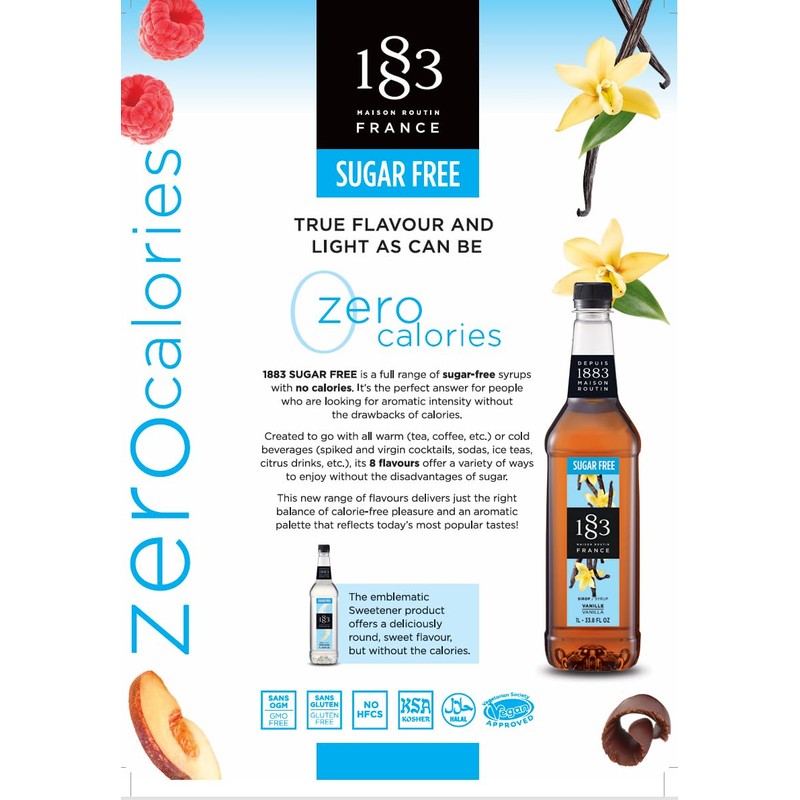 1883 Sugar Free Vanilla Syrup – Sugar Free Vanilla Coffee