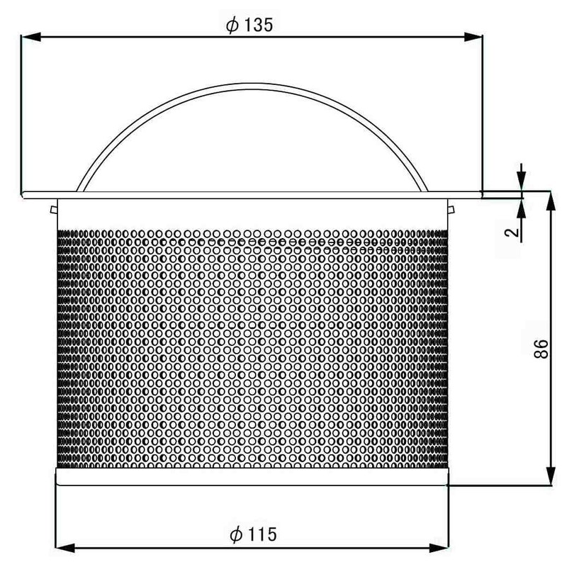 LuLuPaL Stainless Steel Drain Drain Basket Diameter 5.3 x Height
