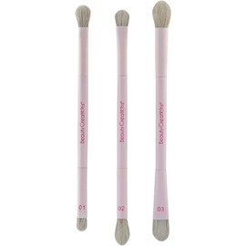 Beauty Creations - Eye Brush Set - Set de 3 Brochas para Ojos de Doble Punta, Cerdas Suaves, Difuminado Preciso, Aplicación de Sombras y Detalles