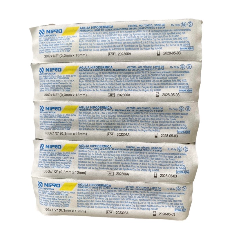 Aguja Hipodermica Nipro 30g x 13mm