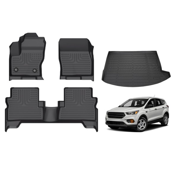 Hutisya-Floor Mats & Cargo Liner Set Fit for Ford Escape