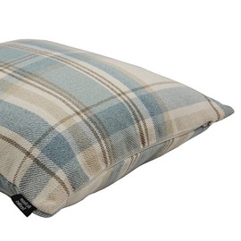 McAlister Textiles Heritage Tartan Throw Cushion Cover - 49 x 49 cm in Duck Egg Blue - Wool-Feel Plaid Highlands CheckScatter Pillow Cover For Sofas & Bedroom