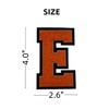 1 PCS 4.0" Brown Chenille Letter Patches, Iron on Patches