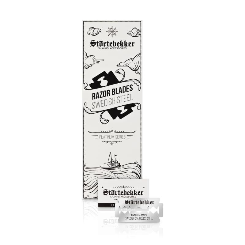 Störtebekker® Starter Set with Safety Razor with Case (Black) and