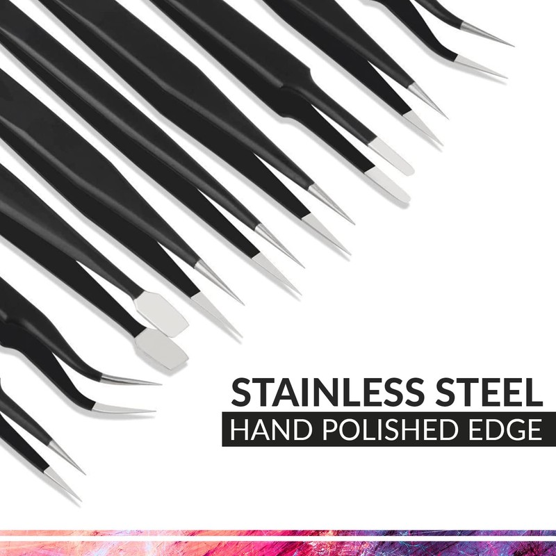 IT Dusters ITFIX Precision Tweezers Set, ESD Tweezers Set, Anti-Static