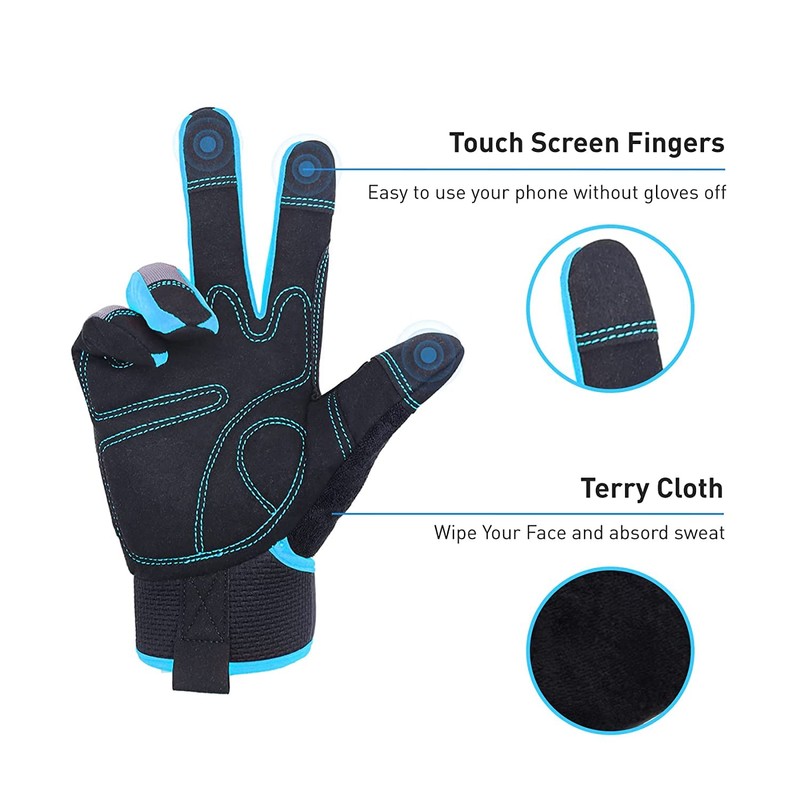HANDLANDY Work Gloves Mens & Women, Utility Safety Mechanic Working