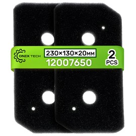 2 x Tumble Dryer Sponge Filters 230 x 130 x 20 mm with Original Code 12007650 Suitable for Bosch, Siemens for Balay ONIX TECH