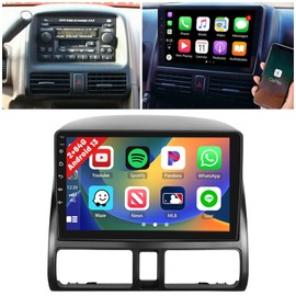 Car Radio for Honda CRV 2002-2006: [2G+64G] 9 inch Car Stereo with Wireless Carplay Android Auto HiFi, Touch Screen Bluetooth Radio for Honda CRV with GPS Mirror Link WiFi SWC FM RDS EQ+Camera