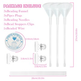 UYIAIEMOM Beading Funnel,3 Pcs Clay Beads Bracelet Making Kit Beading Tools for Clay Beads Jewelry Making, Bracelets, Necklaces (Not Include Clay Beads)