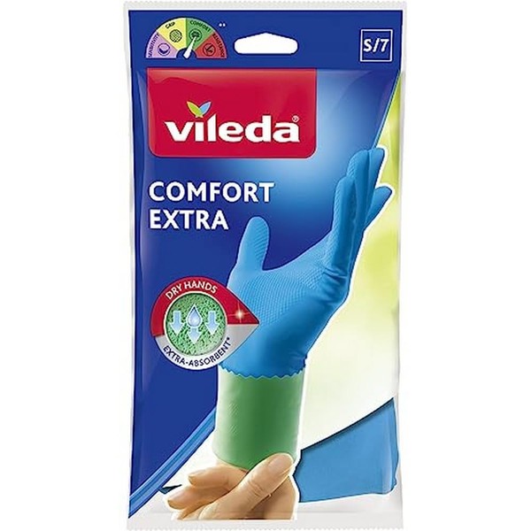 Vileda 1500467 Comfort & Care Rubber Gloves – Perfect Protection and Comfortable for Your Hands 1500465 1