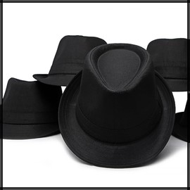 White Fang CZ122 Hat, Medium Folding Hat, Soft Hat, Sun Protection, Outdoor, Travel, Men's, Women's,, Black