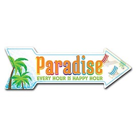 MightySkins Peel and Stick Art Removable Paradise Decal Decor 24" Directional Sticker Vinyl Wall Decals