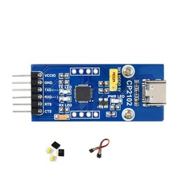 CP2102 USB to UART (TTL) Communication Converter Module, Compatible with 3.3V Logic Level, USB-C Connector