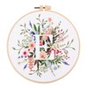 Abillyn Embroidery Starter Kit English Letter E and Flowers Stamped