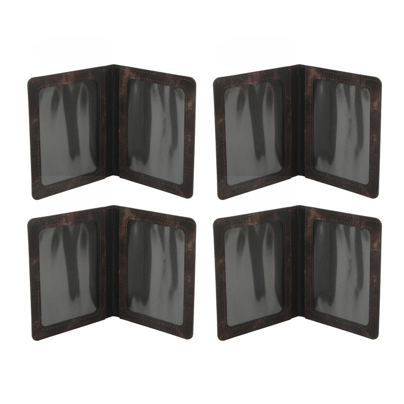 4pcs Vaccination Certificate Holder Marbling Waterproof PU Leather Vaccine Card