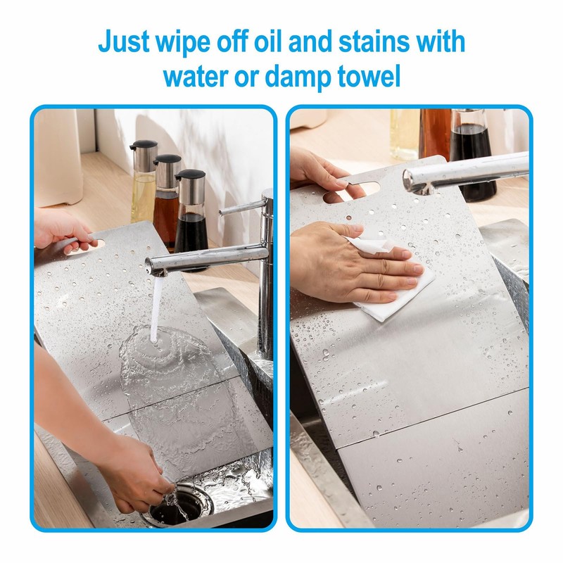 Over the Sink Cutting Board, Stainless Steel Over Sink Cutting