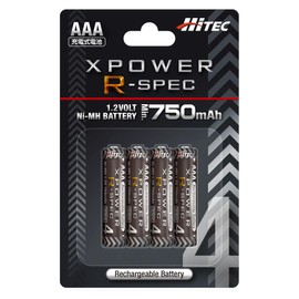 Hi-Tec XPRAAA750 R-SPEC AAA AAA 750 mAh Set of 4 (Japanese Genuine Product) Ni-MH AAA AAA RC Car Electric Drift Minute Transmitter Camera Toy Home Appliances