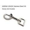 Single Ended Scuba Bolt Snap,Stainless Steel 316 Heavy Duty Single
