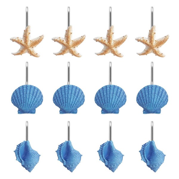 Grace life Set of 12 Starfish Seashell Conch Style Shower