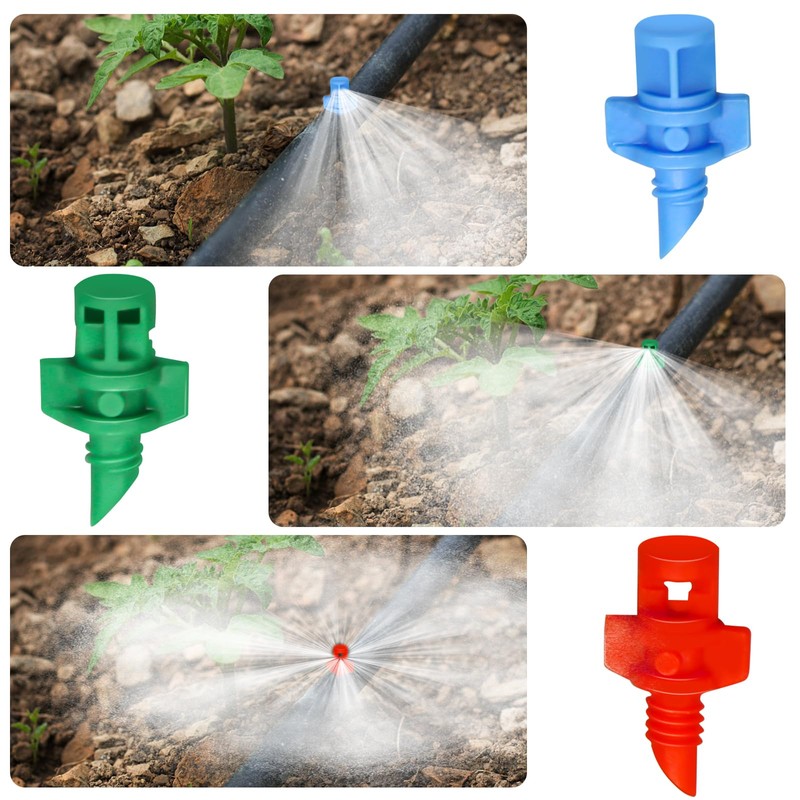 150Pcs Drip Irrigation Emitters, Micro Sprinkler Heads Misting Sprinkler Refraction