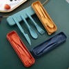 3in1 Portable Travel Cutlery Set with Case - Reusable Utensil