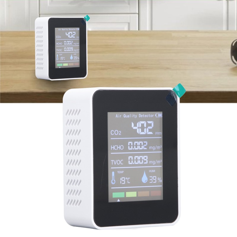 Air Quality Monitor 5 in 1 CO2 TVOC HCHO Temperature